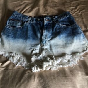 Home made distressed ombré shorts