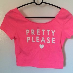 Pink crop top