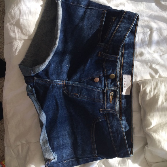 American apparel jeans blue shorts cuffed