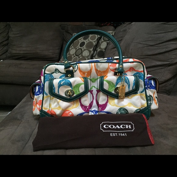 Authentic Coach signature scribble bag.