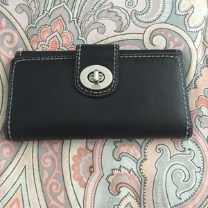 Black leather Coach wallet.