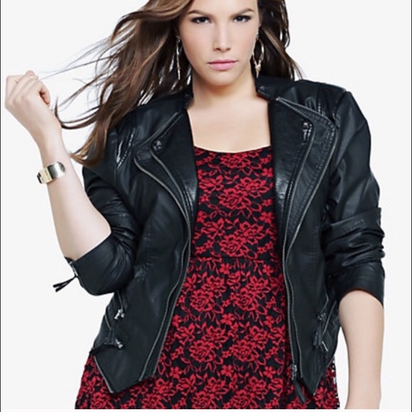 *FAUX* Plus Size Leather Jacket