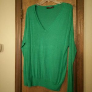kelly-green Long sleeve light sweater