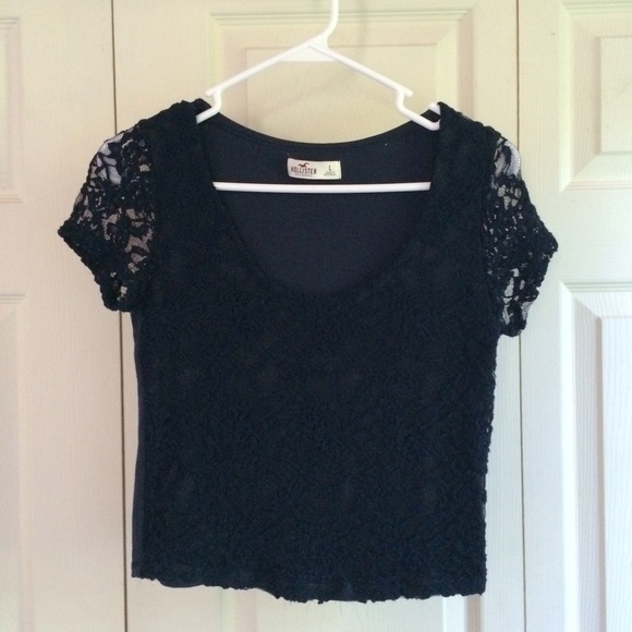 navy blue crop top