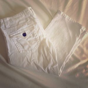 White Capri shorts