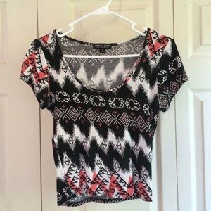 tribal print crop top
