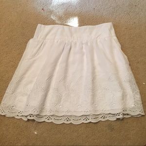 White Skirt with a floral pattern