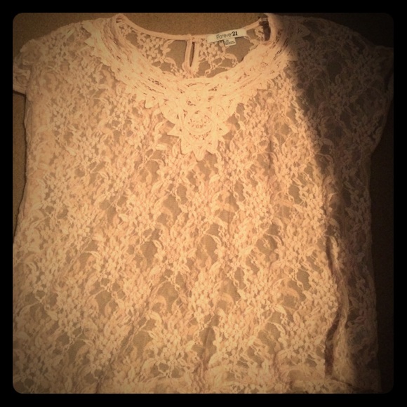 All Over Pink Lace Top