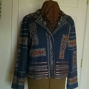 Embroidered denim jacket