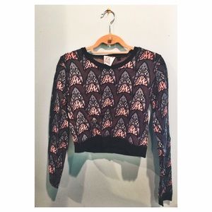 Cropped topshop shark sweater