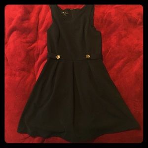 Short black sleeveless dress