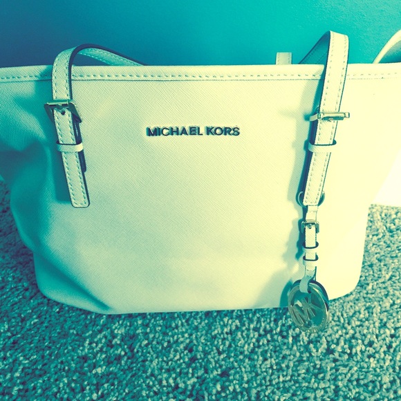 Michael Kors winter white tote