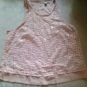 American Eagle racer back pink tank