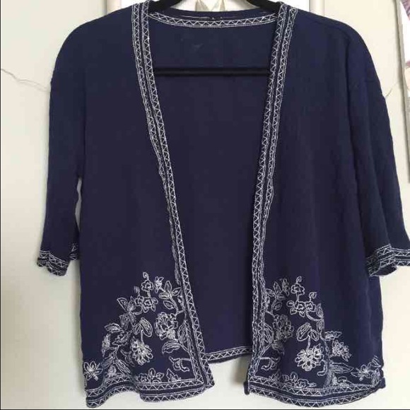 Free people like floral embroidered kimono