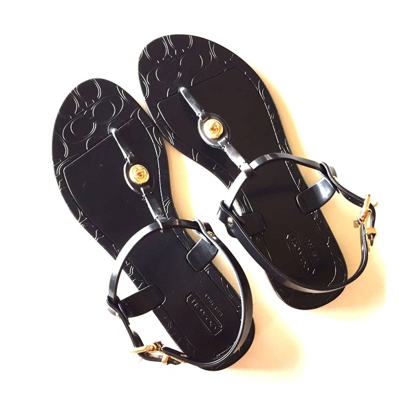 Coach Shoes - COACH Pier jelly sandals in black
