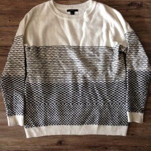 Cream with black stitch sweater