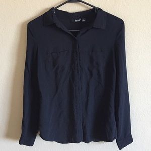 Button Down Black Dress Shirt