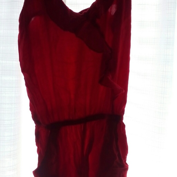Red Flowy Romper - Picture 4 of 4