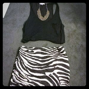 Zebra print skirt