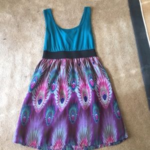 Peacock dress.
