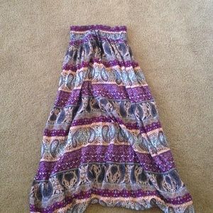 Beach vibes Maxi skirt with pattern