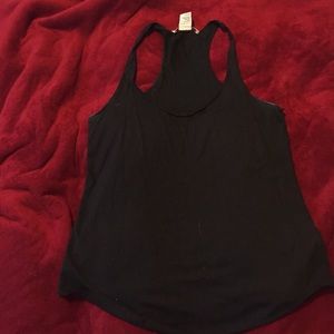 Black razorback tank top