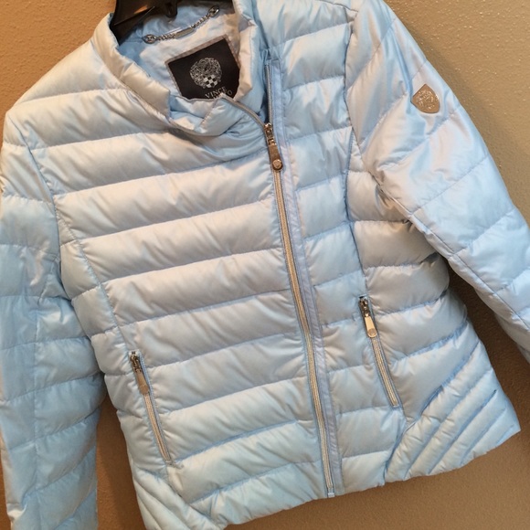 Light blue, light weight down jacket