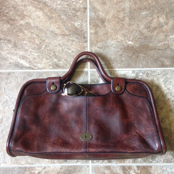 Fossil leather handbag: very rare style