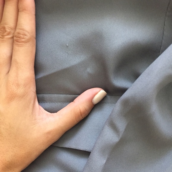 Gray Silk-Like button up - Picture 3 of 3