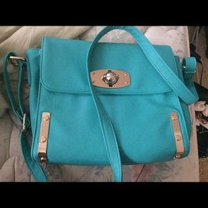 Small baby blue handbag