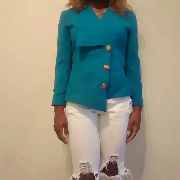 Teal vintage blazer