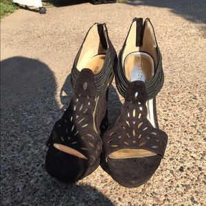 Black Open toe shoes