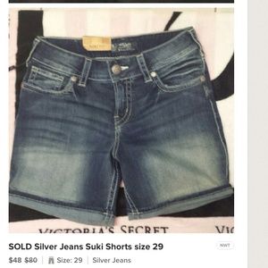 NWT Silver Jeans suki shorts sz 29