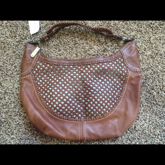 Cole Haan Leather Woven Purse - Picture 1 of 2