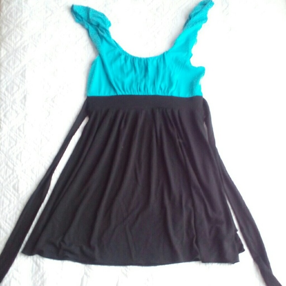 Blue and Black Dress