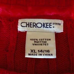 Red long-sleeve sweater