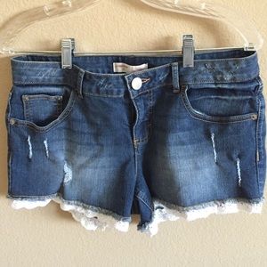 Distressed Lacy Shorts