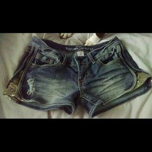 Mossimo Supply Co destroyed denim shorts