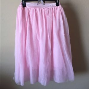 Pink tulle skirt