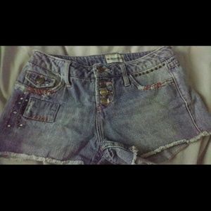 Lightly destroyed SEXY denim shorts size 5