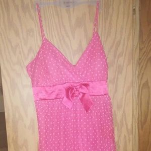 Pretty pink polka dot dress