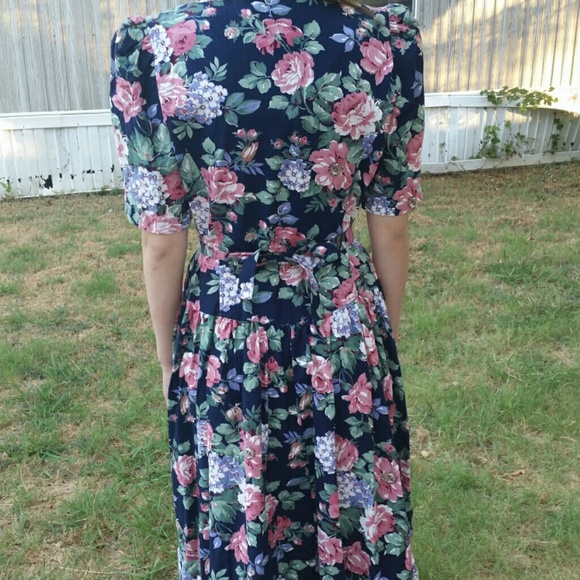 Style My Way Vintage Floral Dress Size 13/14 NWT - Picture 3 of 5