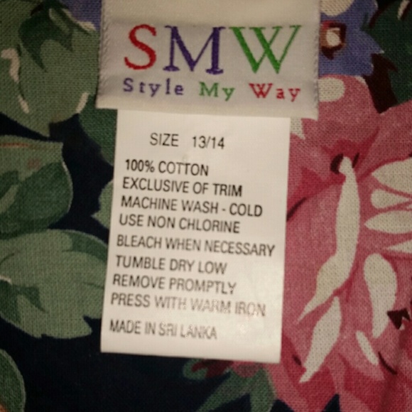 Style My Way Vintage Floral Dress Size 13/14 NWT - Picture 4 of 5