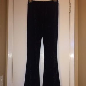 Velvet bell bottom pants
