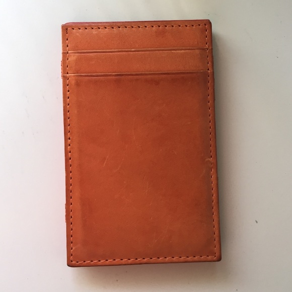 Orange J Crew Magic Wallet