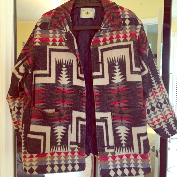 🔴SOLD🔴 Aztec wool coat.