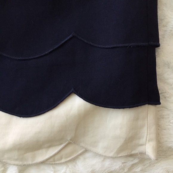 Navy & Cream Tiered Ruffle Skirt - Picture 3 of 3