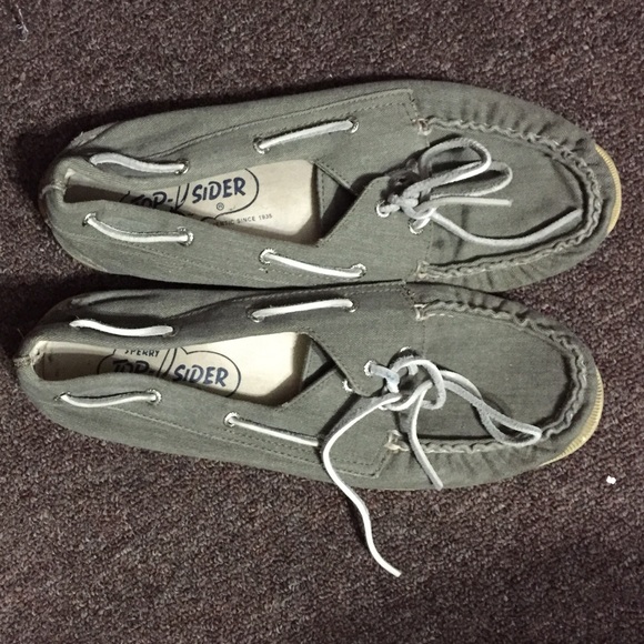 Olive Green canvas Sperry's