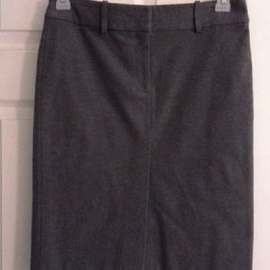 Express Stretch gray lined knee length skirt
