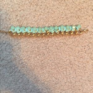 Mint green and gold bracelet
